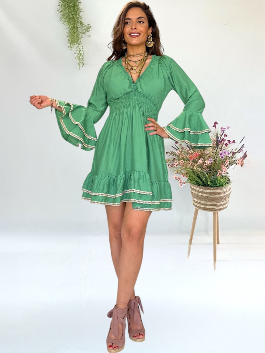 Vestido Jade verde Trilce