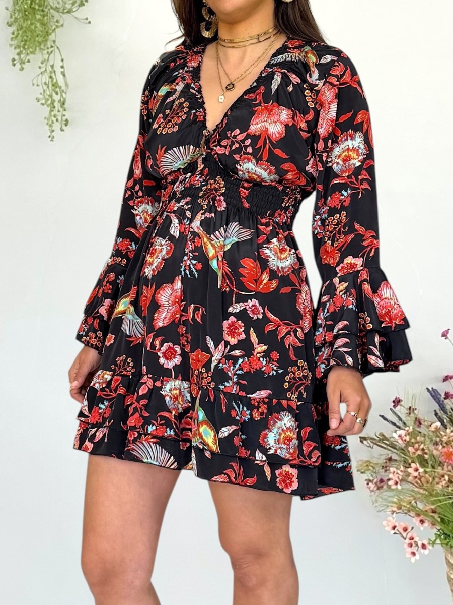 Vestido Capri fondo negro Trilce