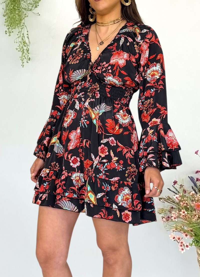 Vestido Capri fondo negro Trilce