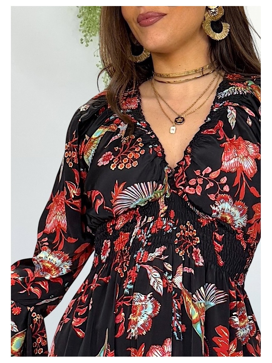 Vestido Capri fondo negro Trilce