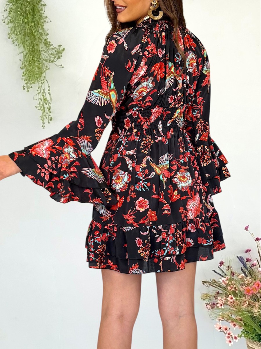 Vestido Capri fondo negro Trilce