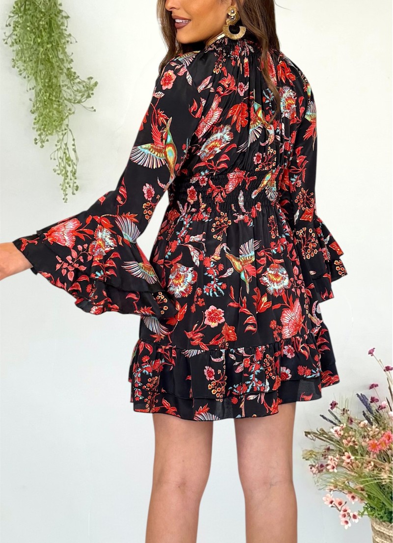 Vestido Capri fondo negro Trilce