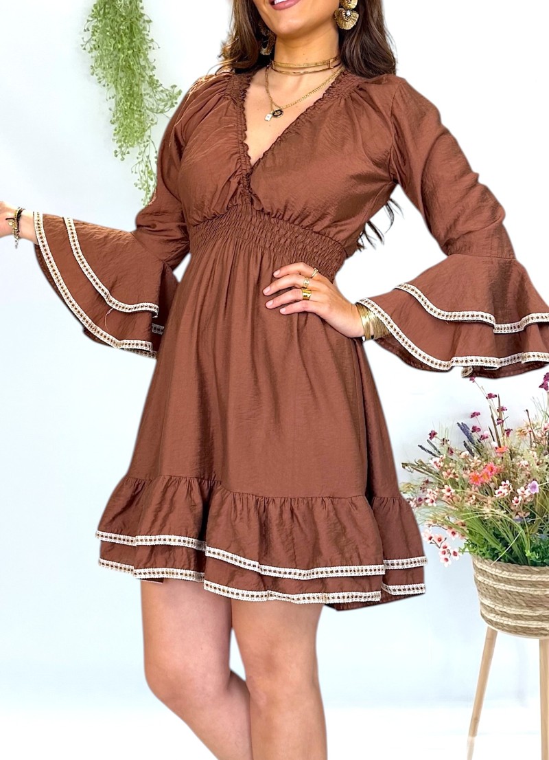 Vestido Jade marron Trilce