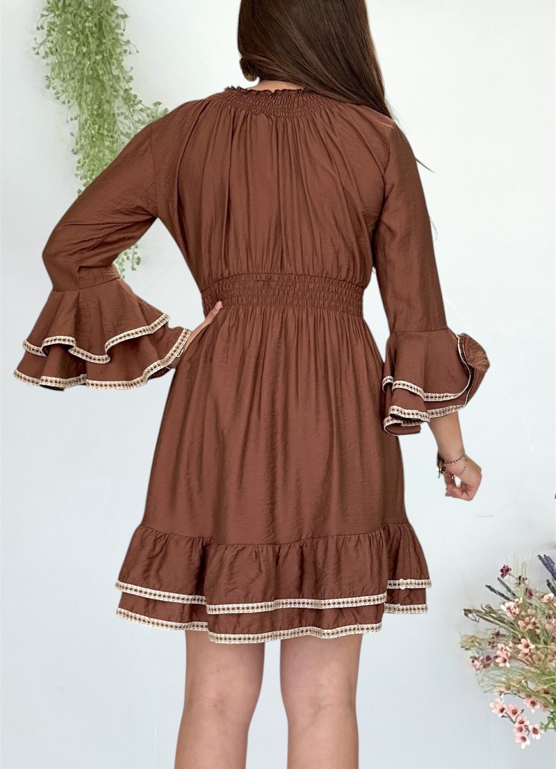 Vestido Jade marron Trilce