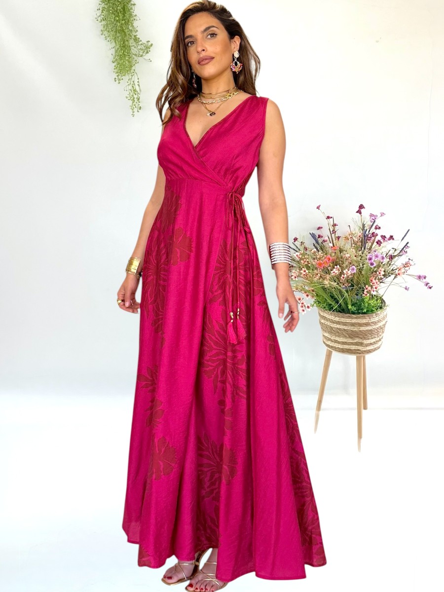 Vestido Keyra buganvilla