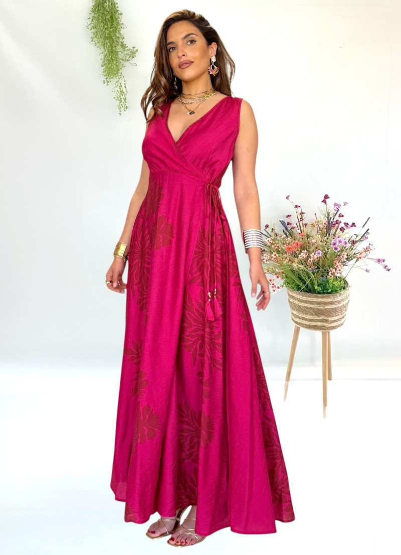 Vestido Keyra buganvilla