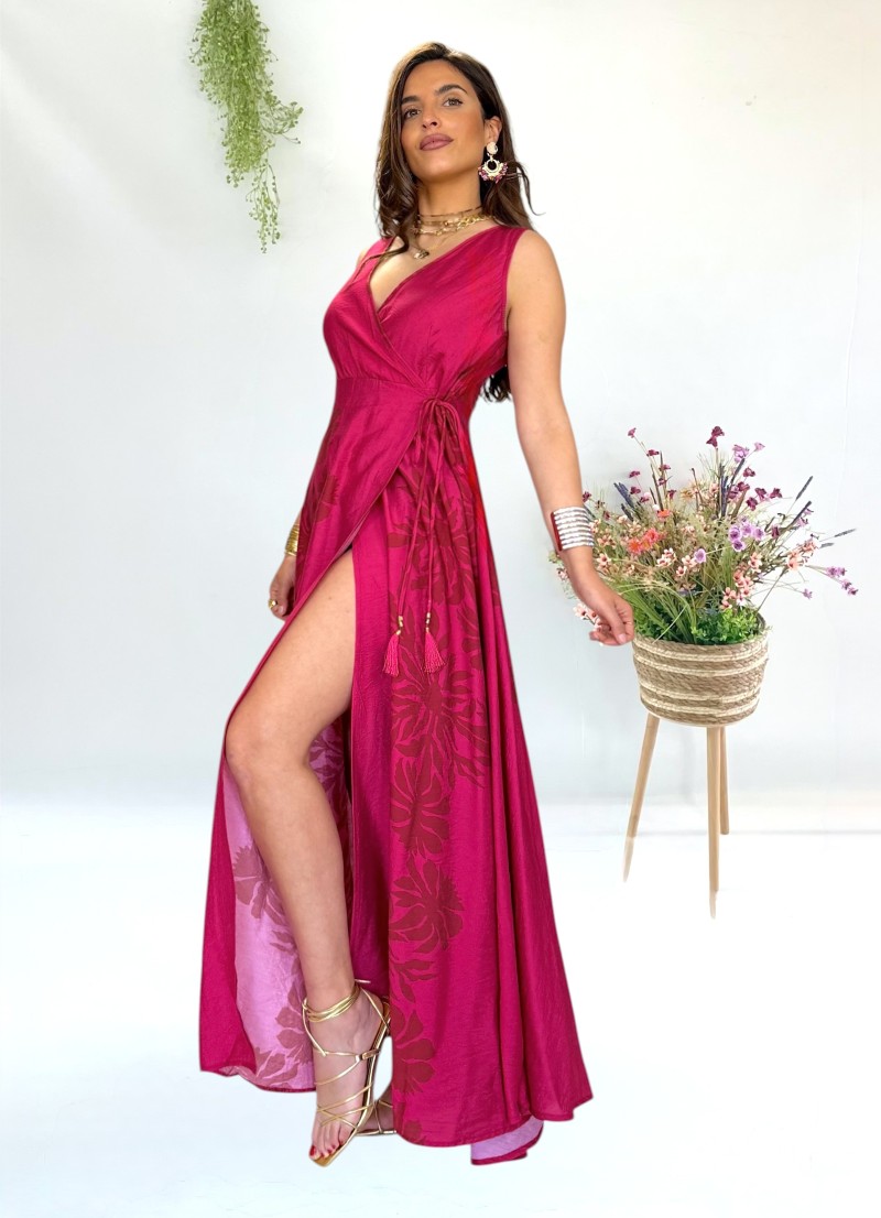 Vestido Keyra buganvilla