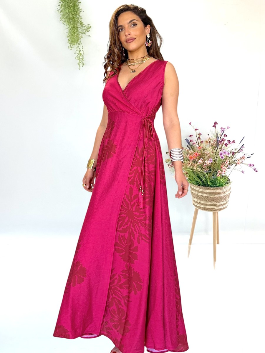 Vestido Keyra buganvilla