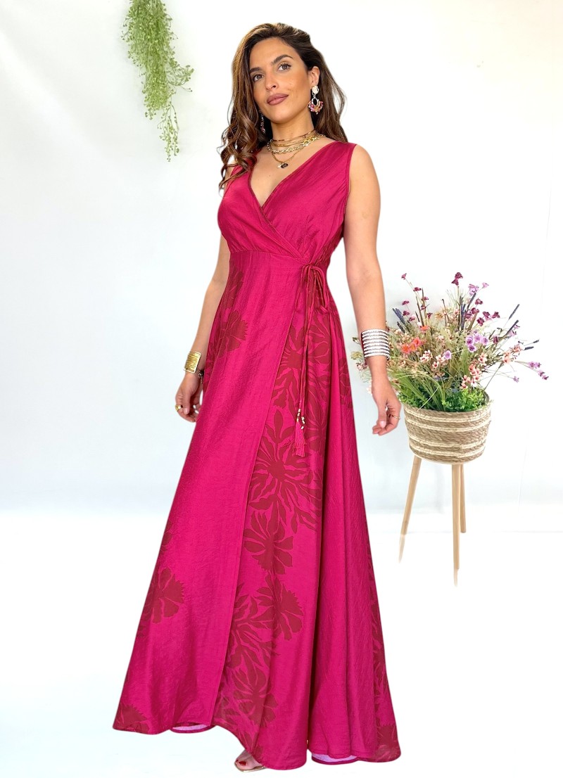 Vestido Keyra buganvilla