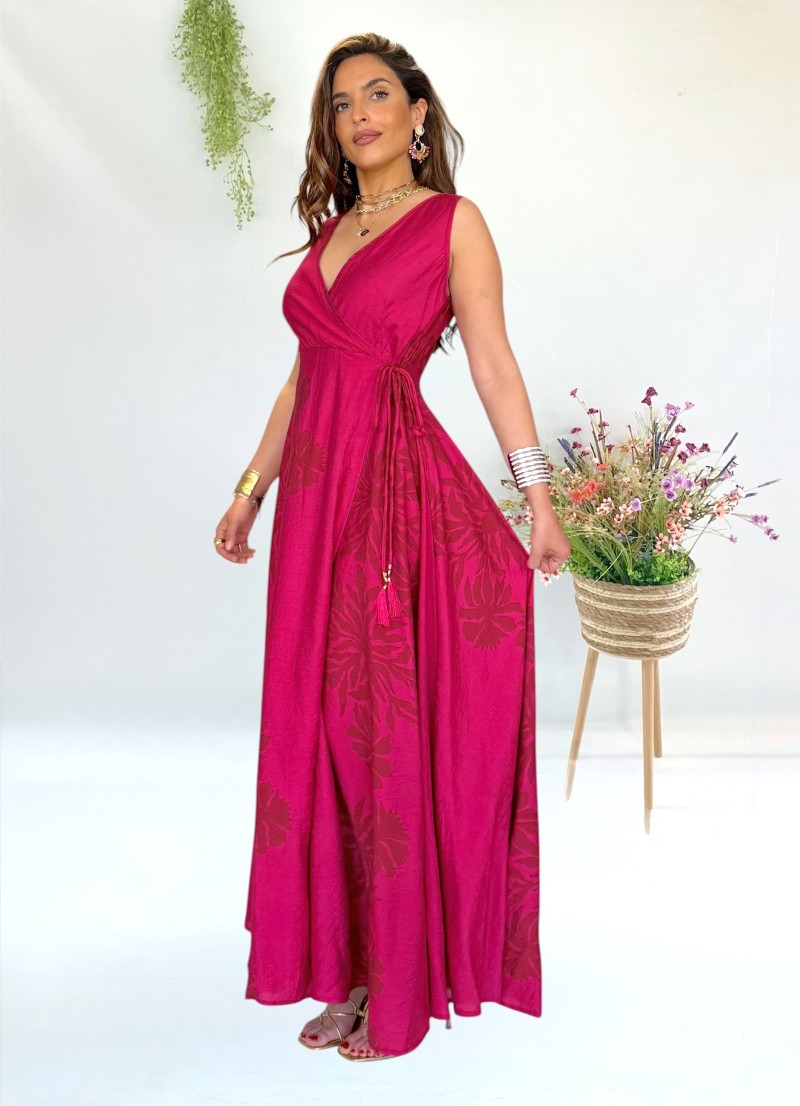 Vestido Keyra buganvilla