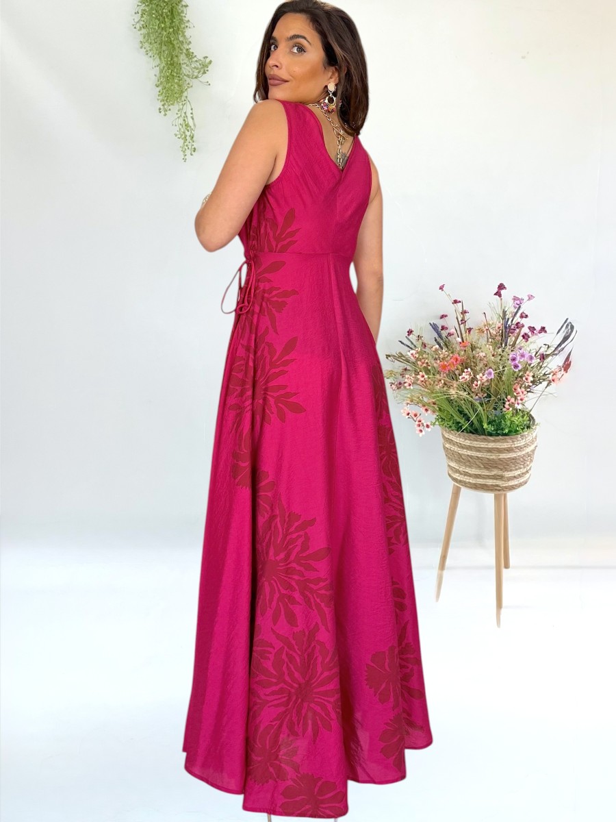 Vestido Keyra buganvilla