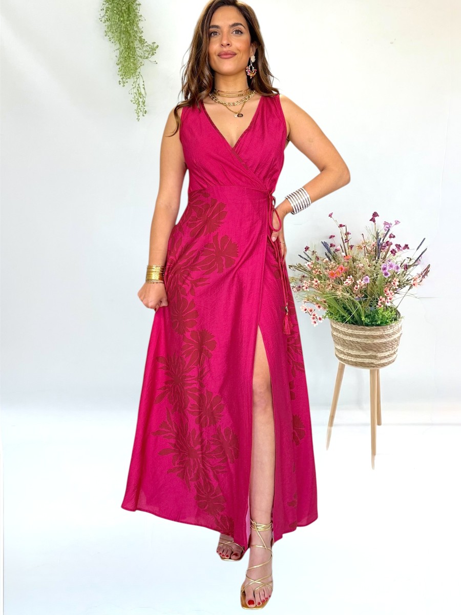 Vestido Keyra buganvilla