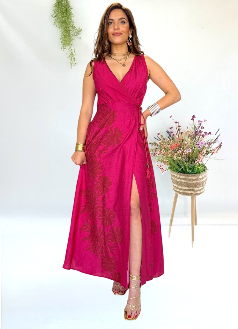 Vestido Keyra buganvilla