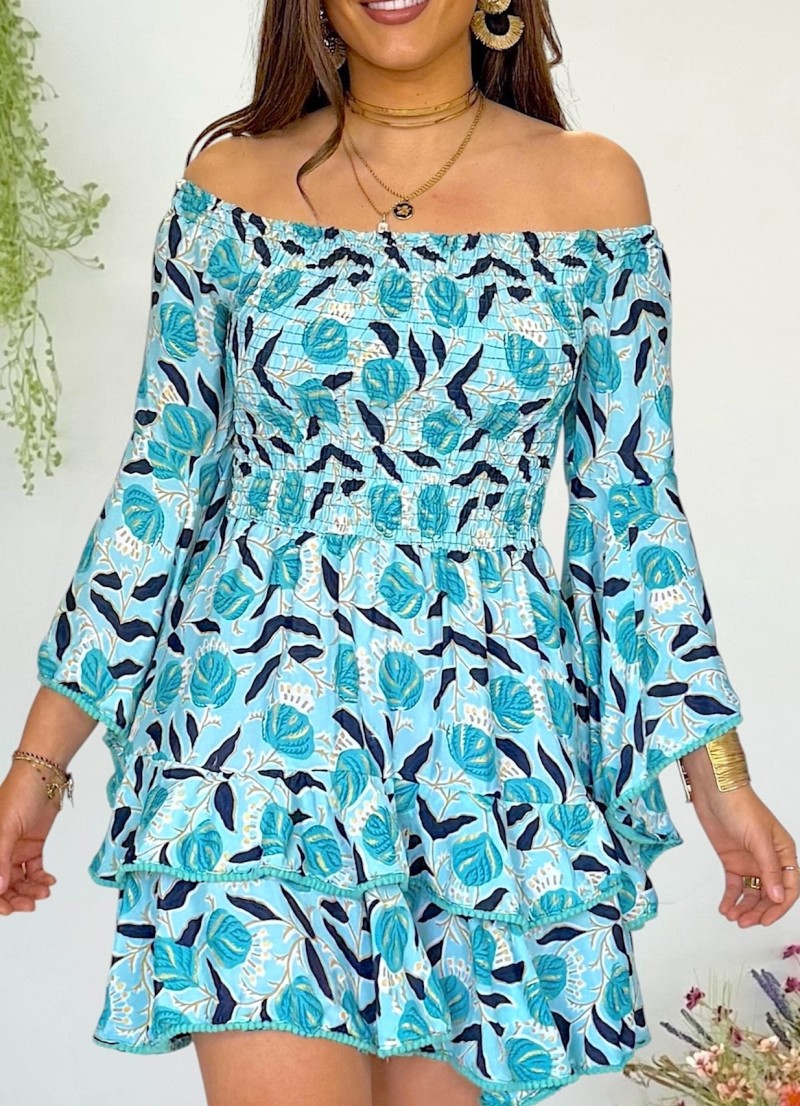 Vestido Rachel turquesa