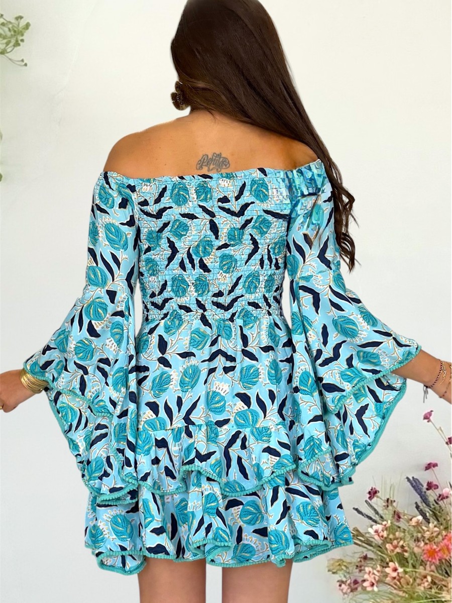 Vestido Rachel turquesa