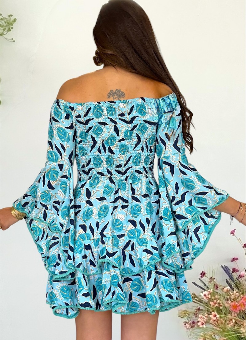 Vestido Rachel turquesa