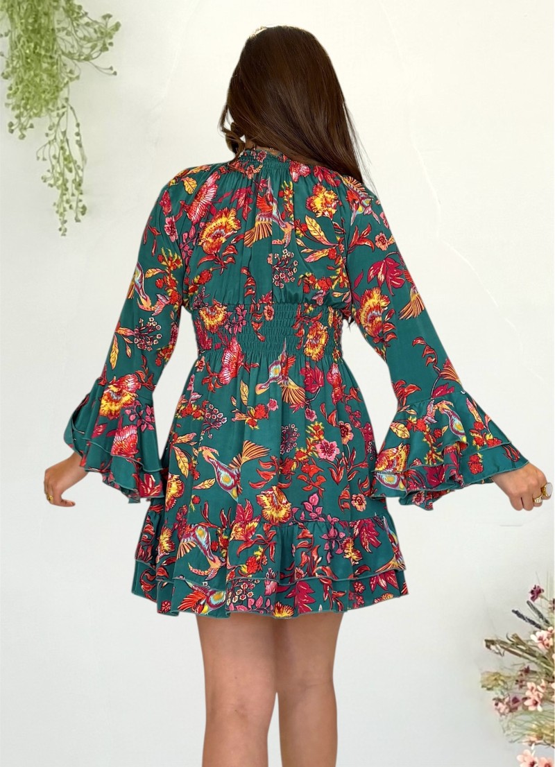 Vestido Capri fondo verde Trilce