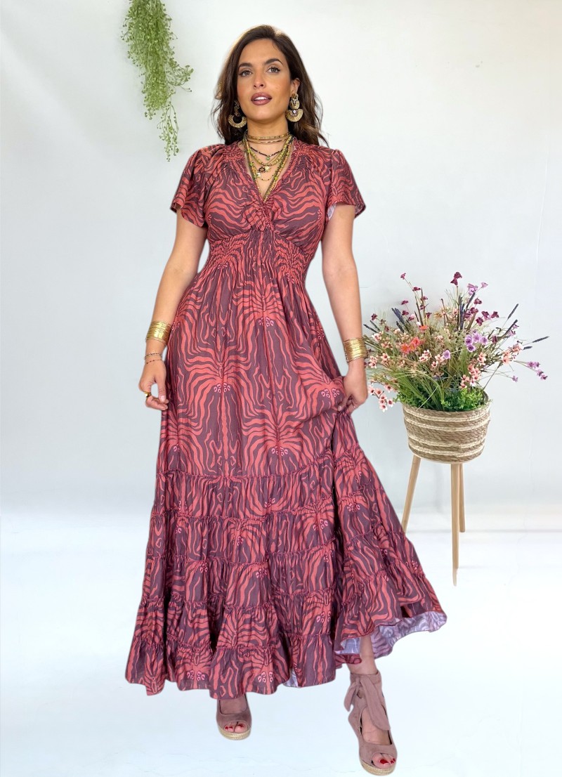 Vestido Tropical marrón Trilce