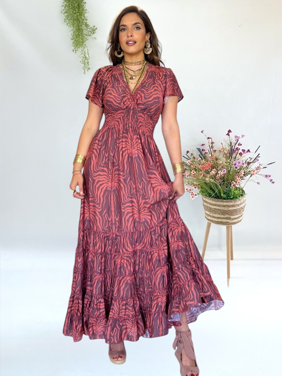 Vestido Tropical marrón Trilce