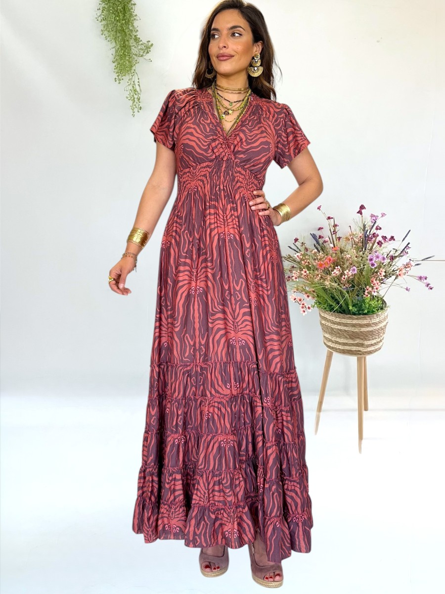 Vestido Tropical marrón Trilce