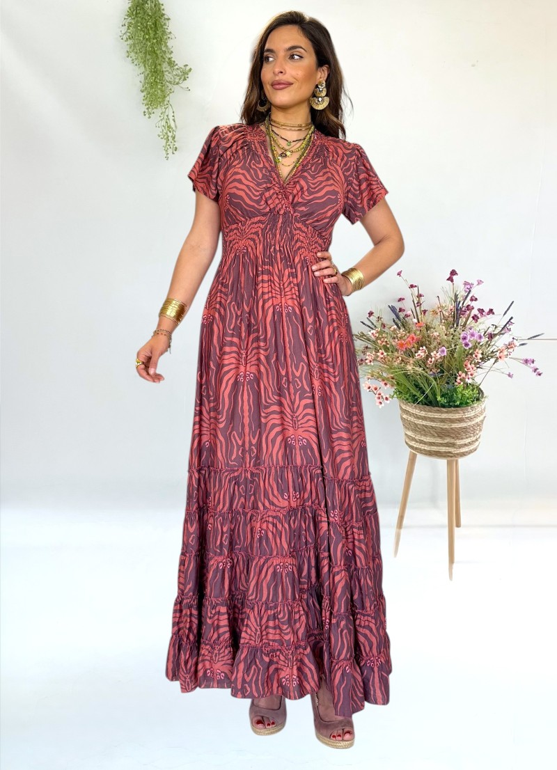 Vestido Tropical marrón Trilce