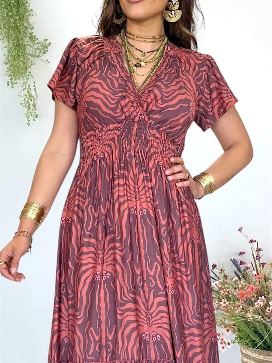 Vestido Tropical marrón Trilce