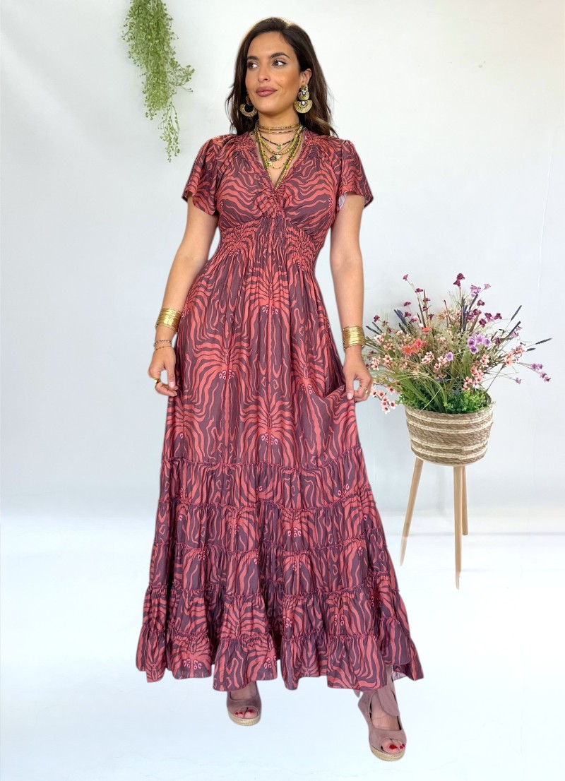 Vestido Tropical marrón Trilce