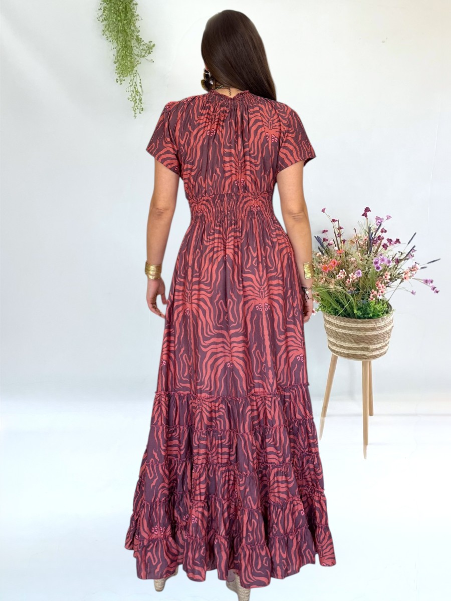 Vestido Tropical marrón Trilce