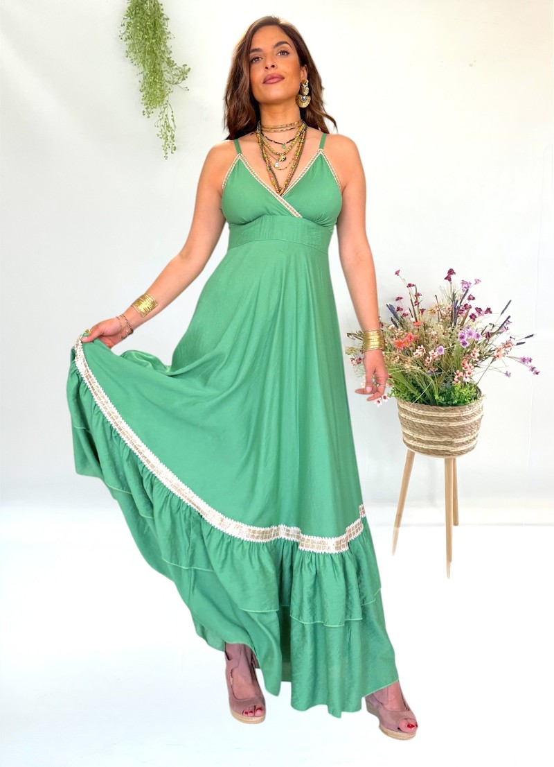 Vestido Elise verde Trilce
