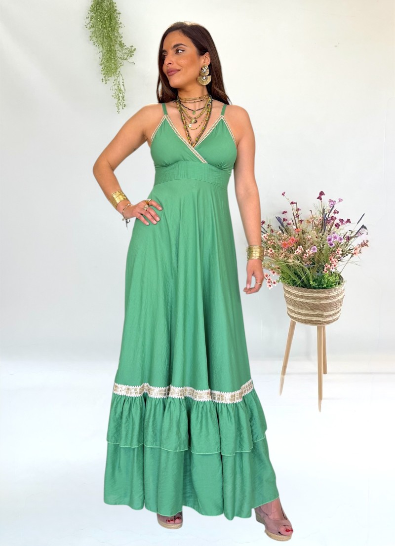 Vestido Elise verde Trilce