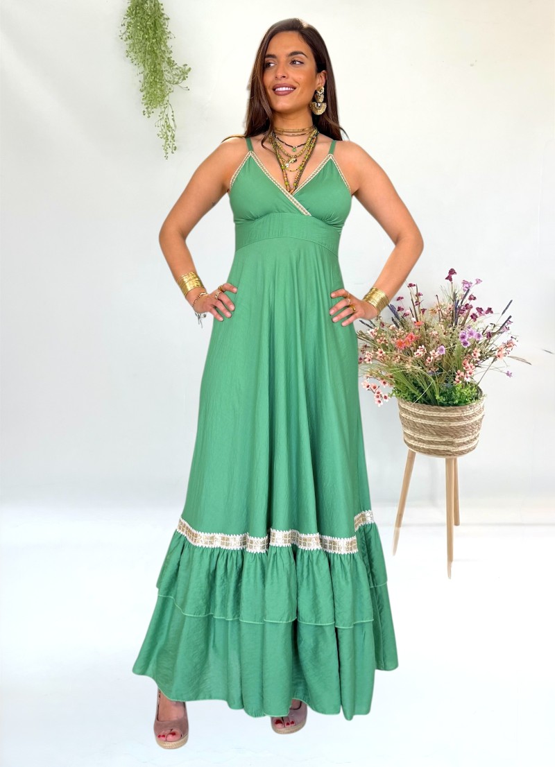 Vestido Elise verde Trilce