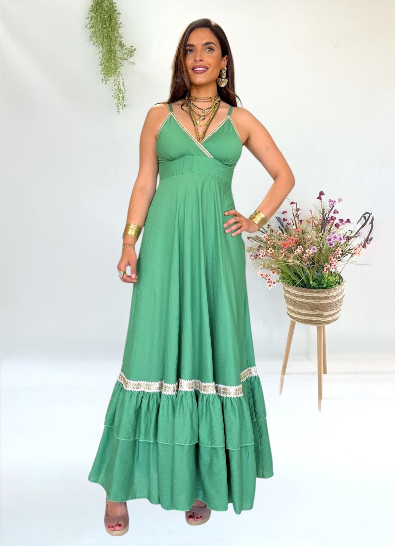 Vestido Elise verde Trilce