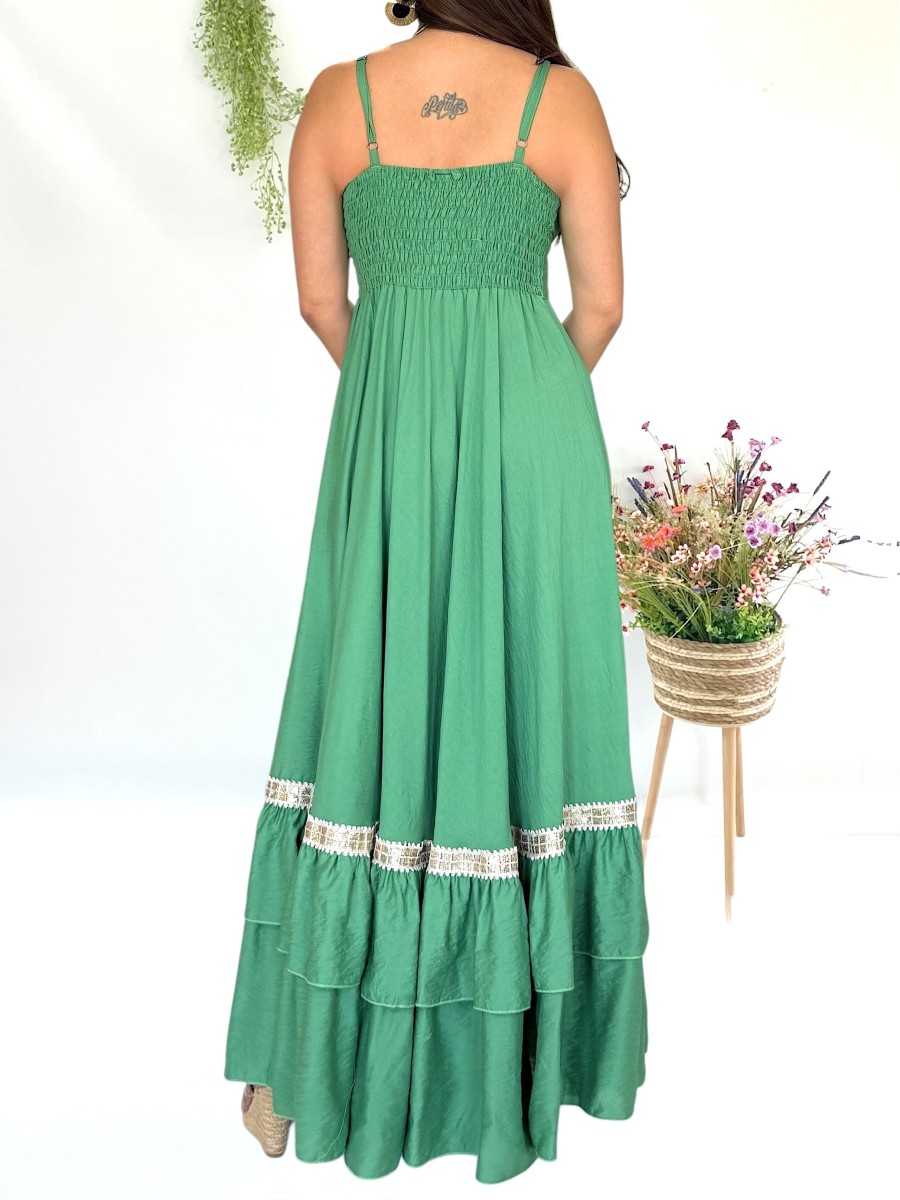Vestido Elise verde Trilce