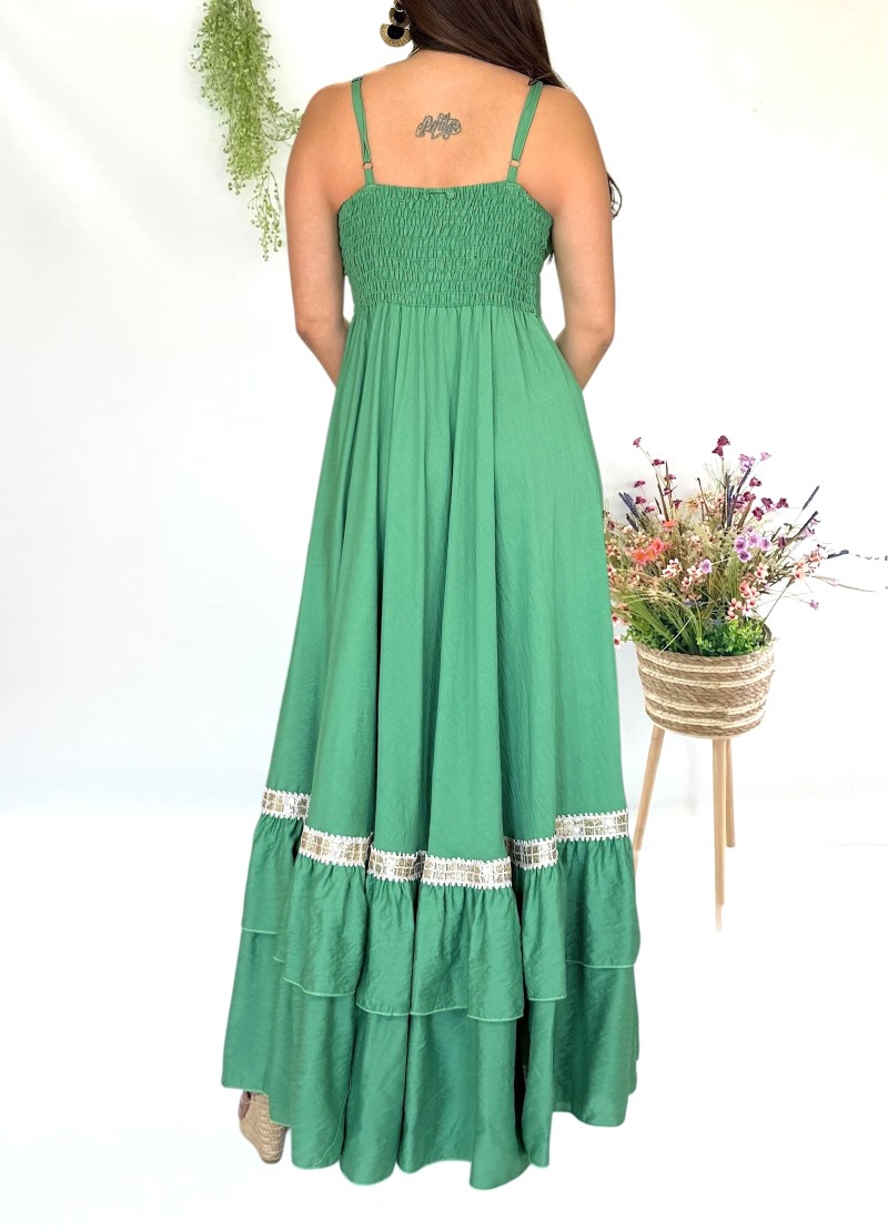 Vestido Elise verde Trilce