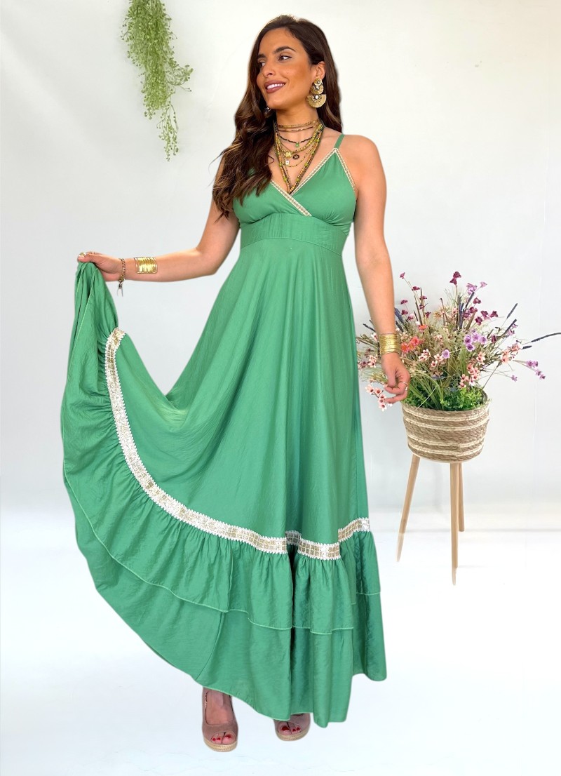 Vestido Elise verde Trilce
