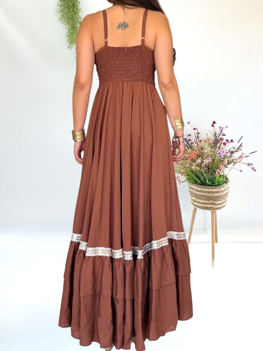 Vestido Elise marrón Trilce