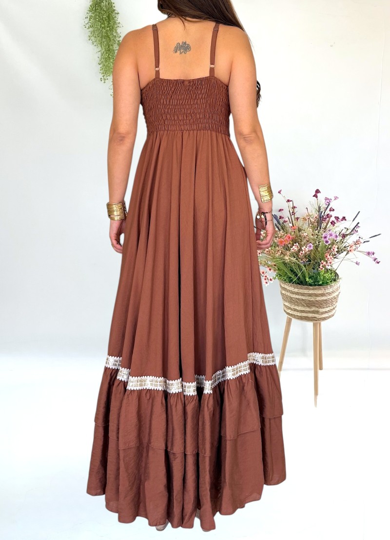 Vestido Elise marrón Trilce
