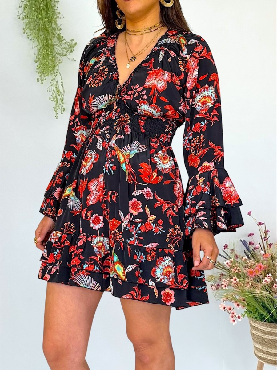 Vestido Capri fondo negro Trilce