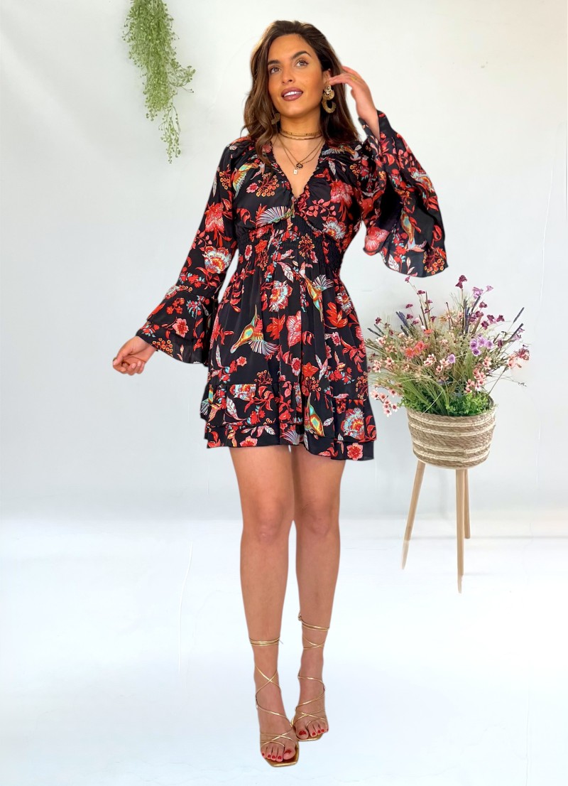 Vestido Capri fondo negro Trilce