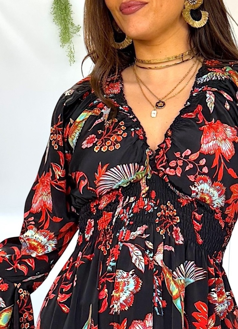 Vestido Capri fondo negro Trilce