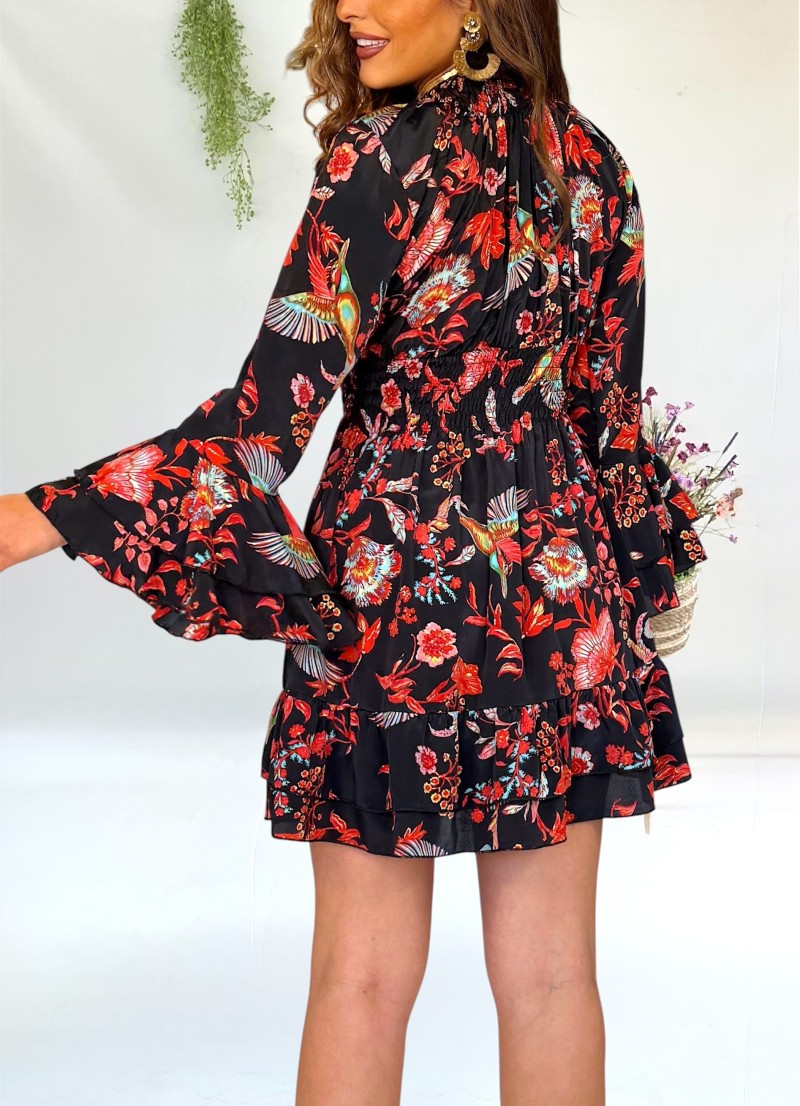 Vestido Capri fondo negro Trilce