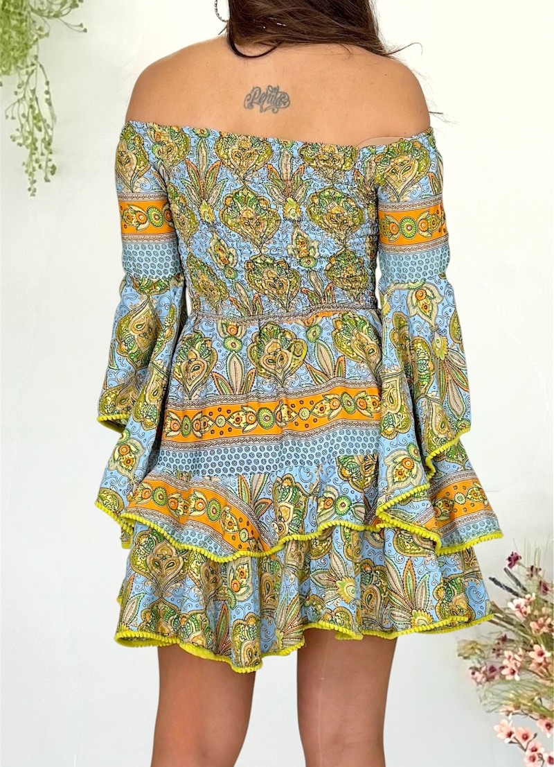 Vestido Rachel fondo azul