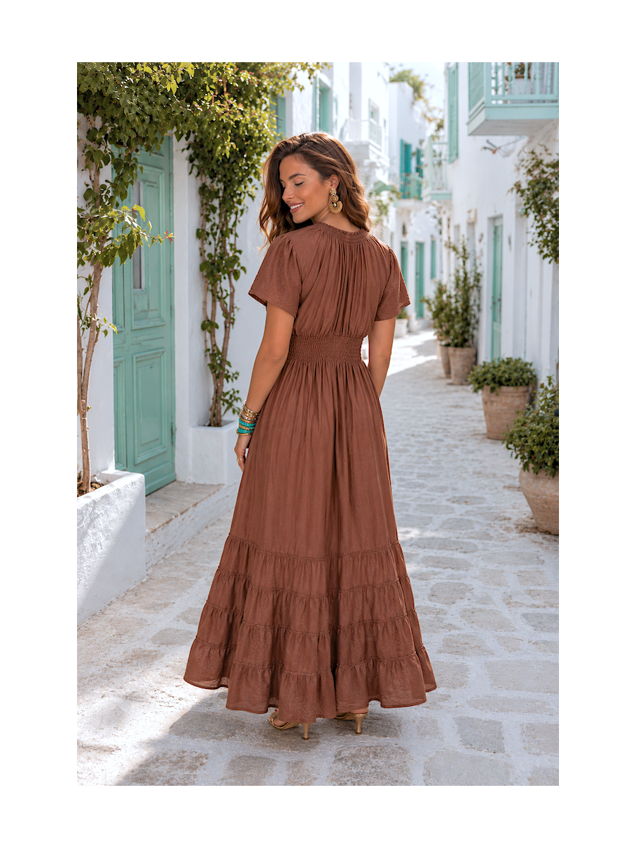Vestido Dakota marrón Trilce