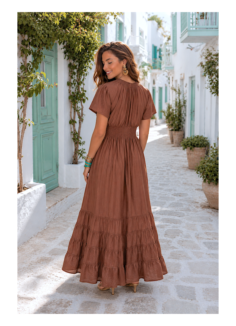 Vestido Dakota marrón Trilce