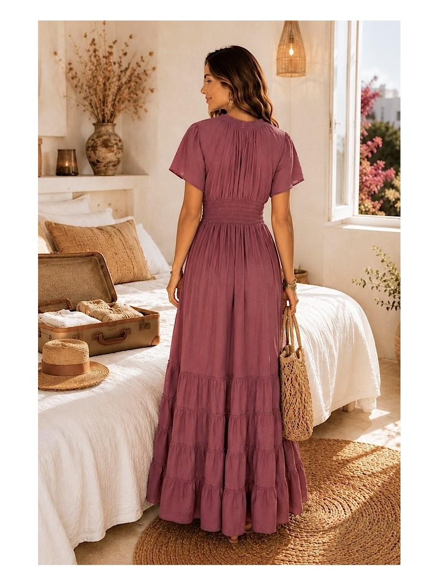 Vestido Dakota borgoña Trilce