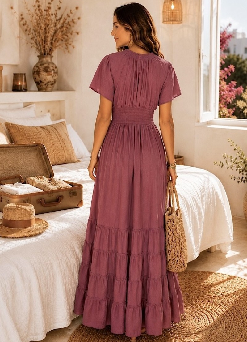 Vestido Dakota borgoña Trilce