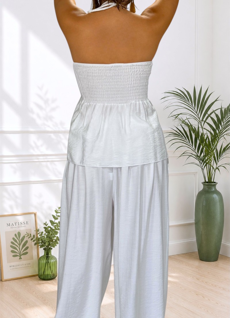 Conjunto top y pantalón blanco