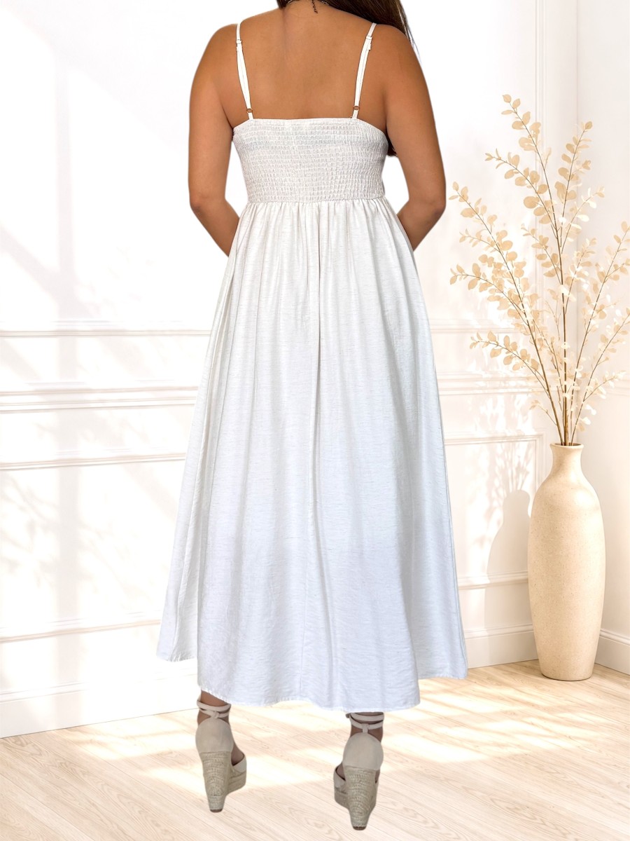 Vestido Soley blanco roto