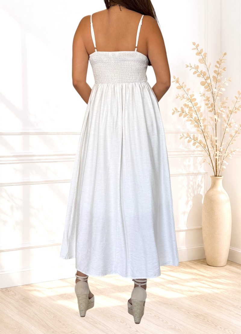 Vestido Soley blanco roto