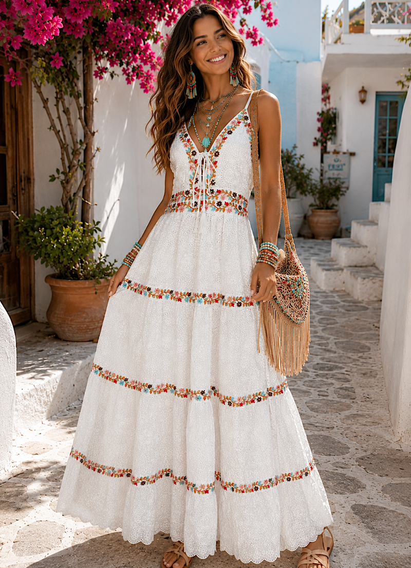 Vestido Iria bordado